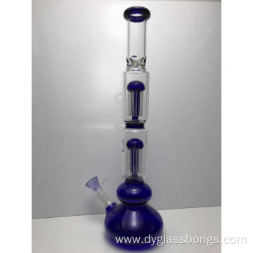 Treasure Gourd Base Glass Bongs with Double Percolators